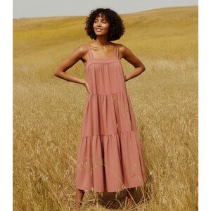 NWT Christy Dawn The Lulu in Thulian Tiered Prairie Maxi Tank Dress L